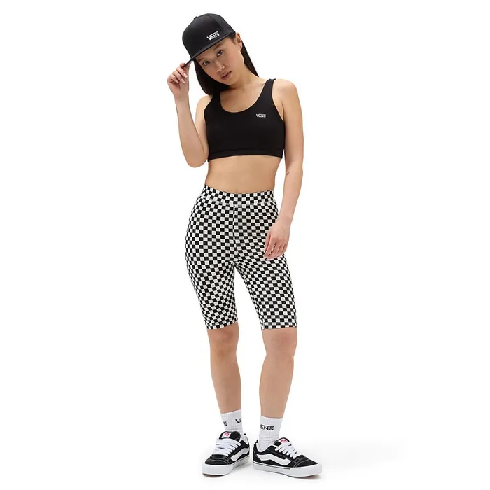 Vans View All Women Flying V Print Legging Shorts Black White