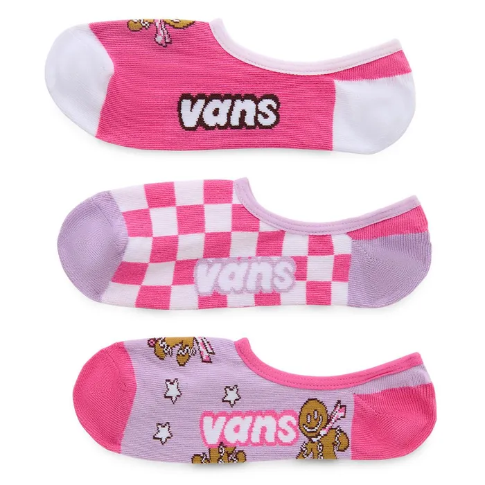Vans View All Women Ginger Board Man Canoodle Socks 3 Pairs Pink