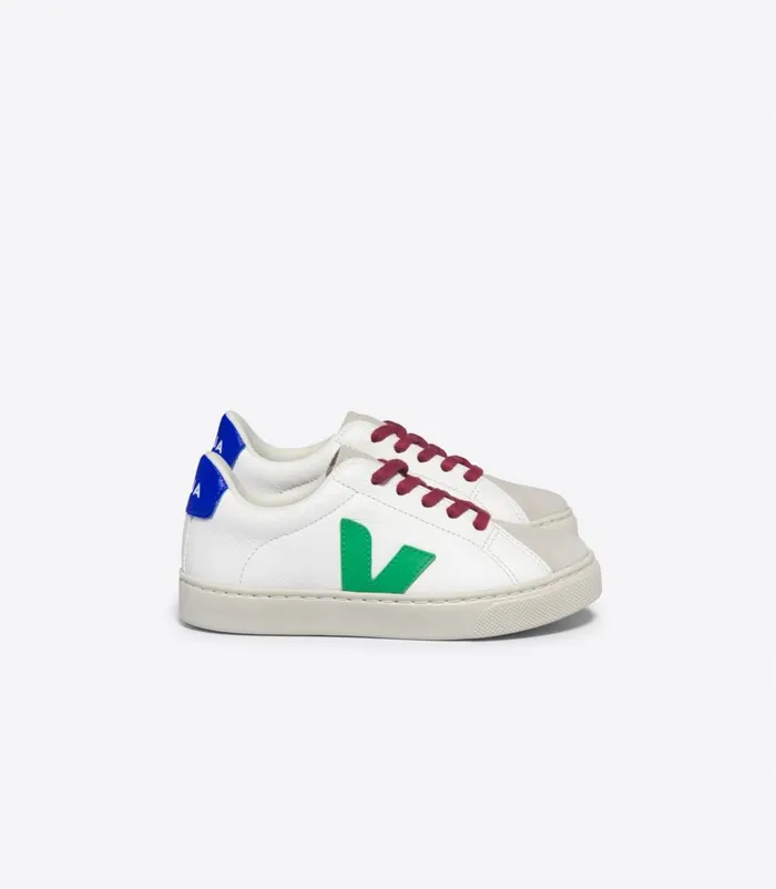 VEJA Esplar Kids ESPLAR LACES CHROMEFREE LEATHER WHITE LEAF PAROS