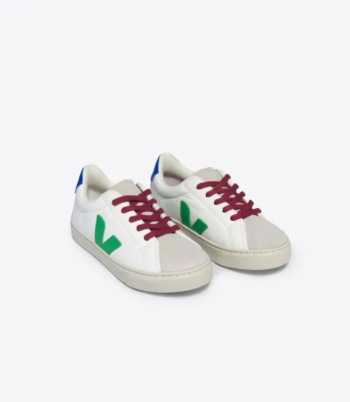 VEJA Esplar Kids ESPLAR LACES CHROMEFREE LEATHER WHITE LEAF PAROS