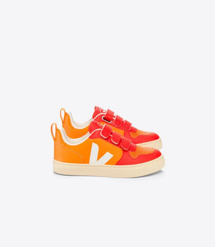 VEJA V10 Kids V10 CHROMEFREE LEATHER TAO ORANGE