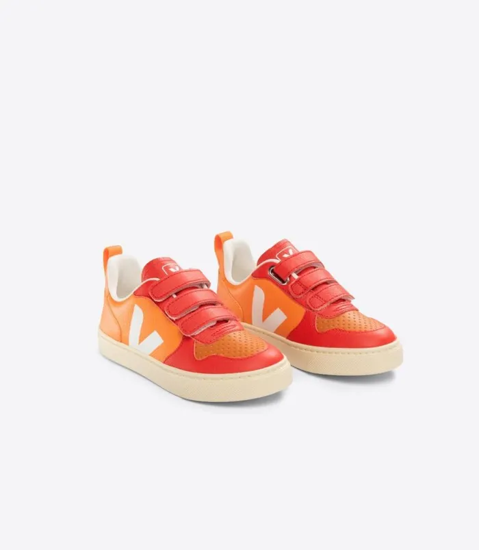 VEJA V10 Kids V10 CHROMEFREE LEATHER TAO ORANGE