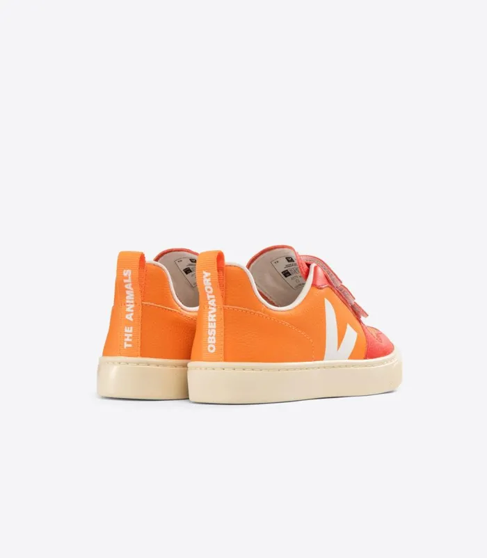VEJA V10 Kids V10 CHROMEFREE LEATHER TAO ORANGE
