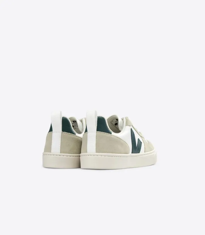 VEJA V10 Kids V10 LACES CHROMEFREE LEATHER WHITE BRITTANY ALMOND
