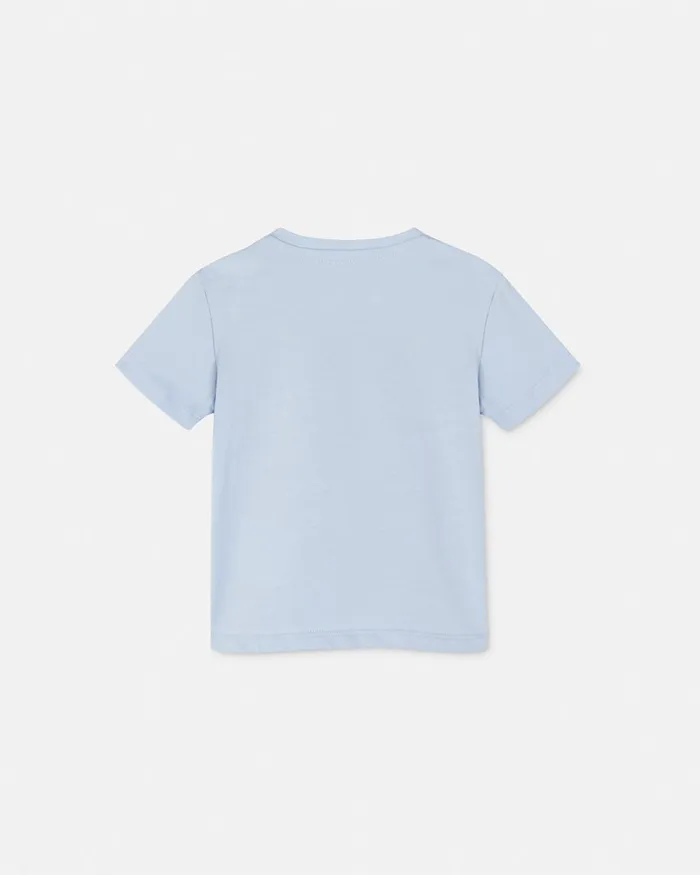 Versace 90s Vintage Logo Baby TShirt Light Blue Kids Shirts and Tshirts