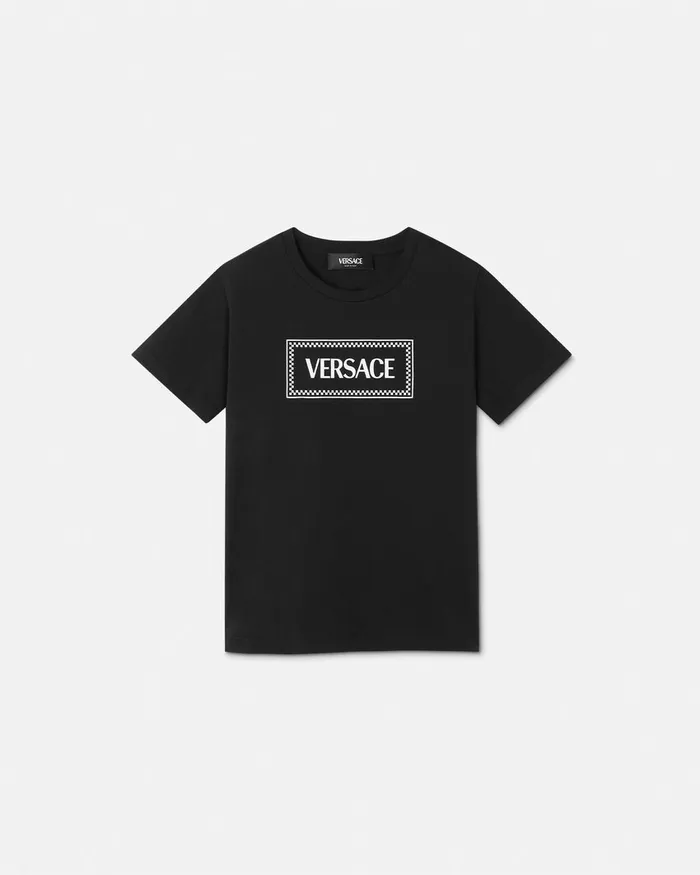 Versace 90s Vintage Logo TShirt Black Kids Shirts and Tshirts