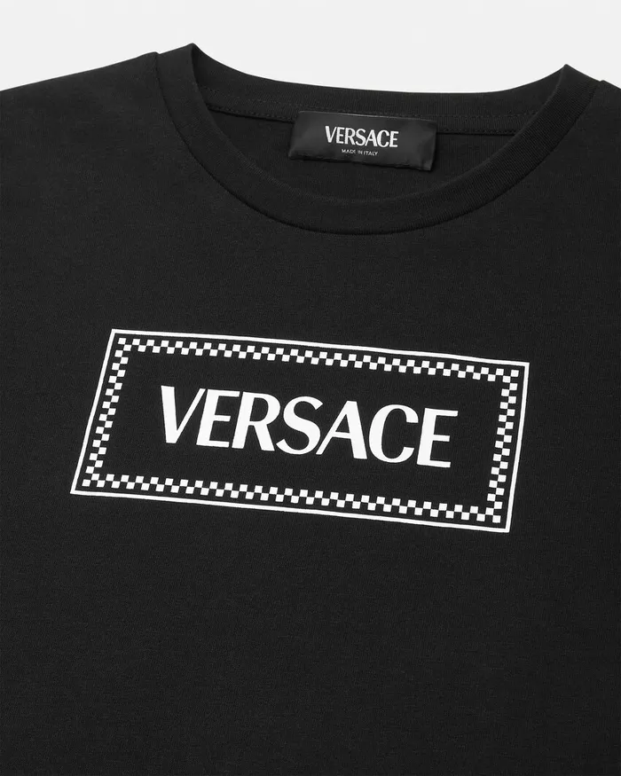 Versace 90s Vintage Logo TShirt Black Kids Shirts and Tshirts