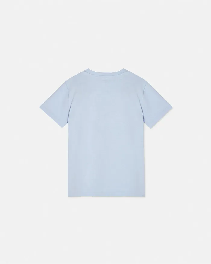 Versace 90s Vintage Logo TShirt Light Blue Kids Shirts and Tshirts