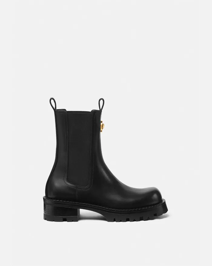 Versace Alia Chelsea Boots 35 Mm Blackgold Women Boots