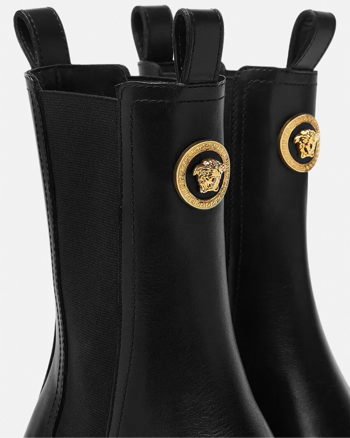 Versace Alia Chelsea Boots 35 Mm Blackgold Women Boots