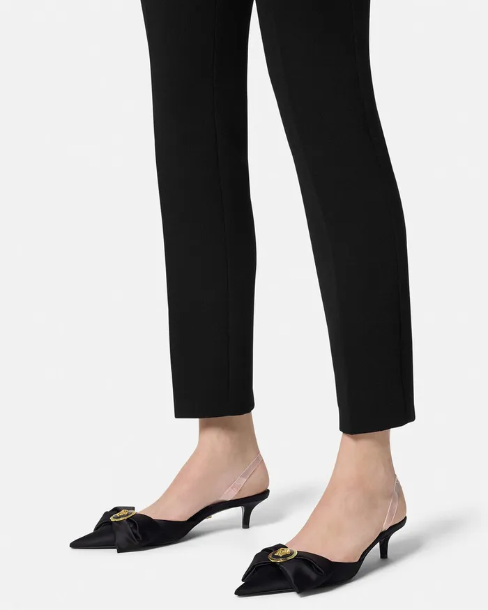 Versace Alia Slingback Pumps 45 Mm Blackgold Women Pumps and Slingbacks