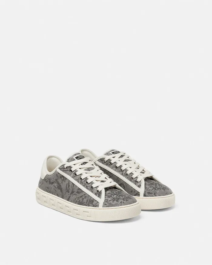 Versace Barocco Greca Sneakers Beige Men Greca