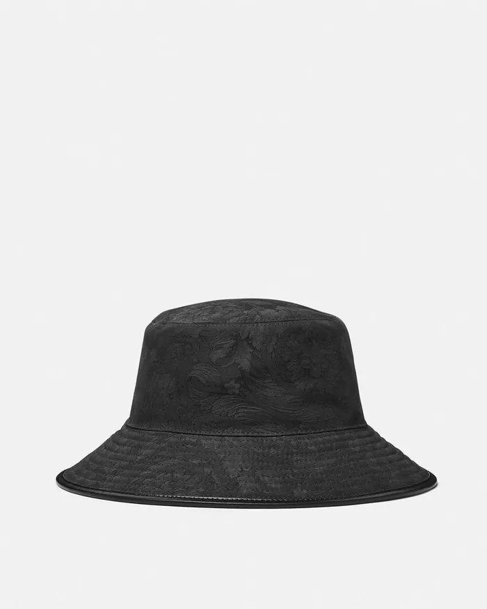 Versace Barocco Jacquard Bucket Hat Gray WomenMen Hats and Caps