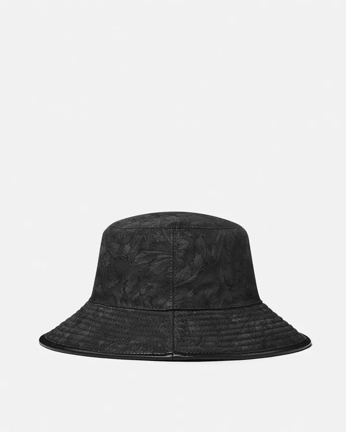 Versace Barocco Jacquard Bucket Hat Gray WomenMen Hats and Caps
