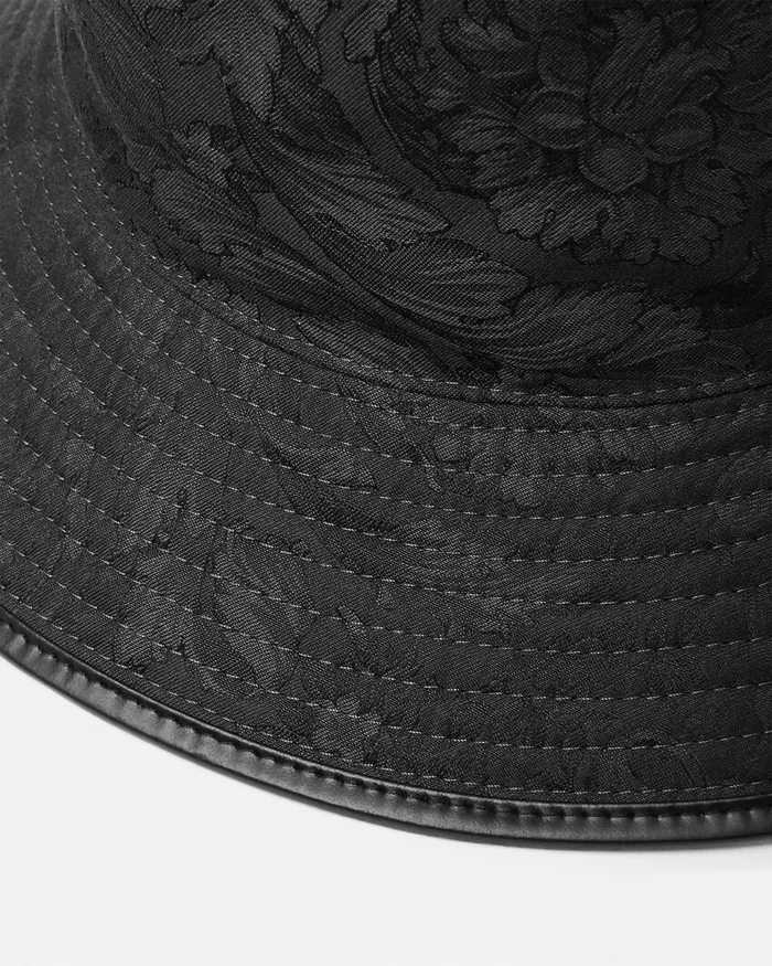 Versace Barocco Jacquard Bucket Hat Gray WomenMen Hats and Caps