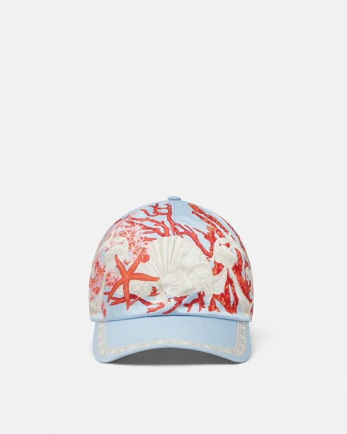 Versace Barocco Sea Baseball Cap Blueprint WomenMen Hats and Caps