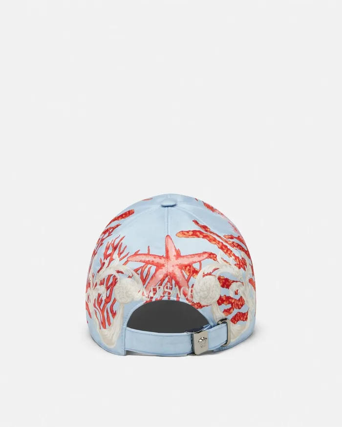 Versace Barocco Sea Baseball Cap Blueprint WomenMen Hats and Caps