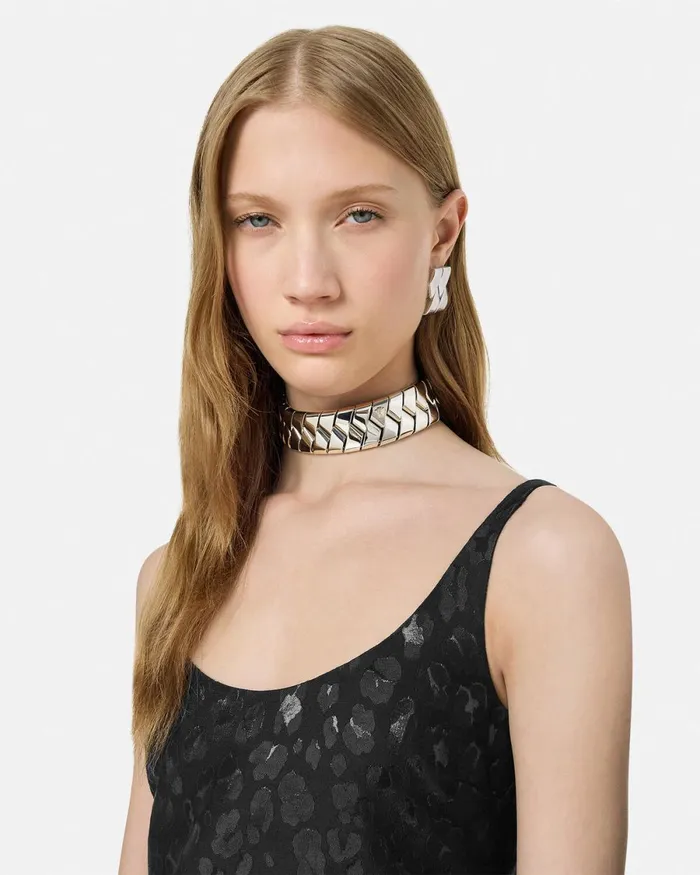 Versace Bind Choker Silver Women Necklaces