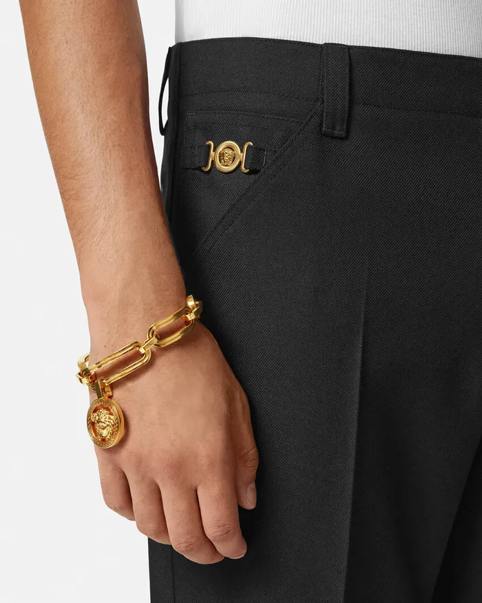 Versace Cavalry Wool Formal Pants Black Men Pants and Shorts