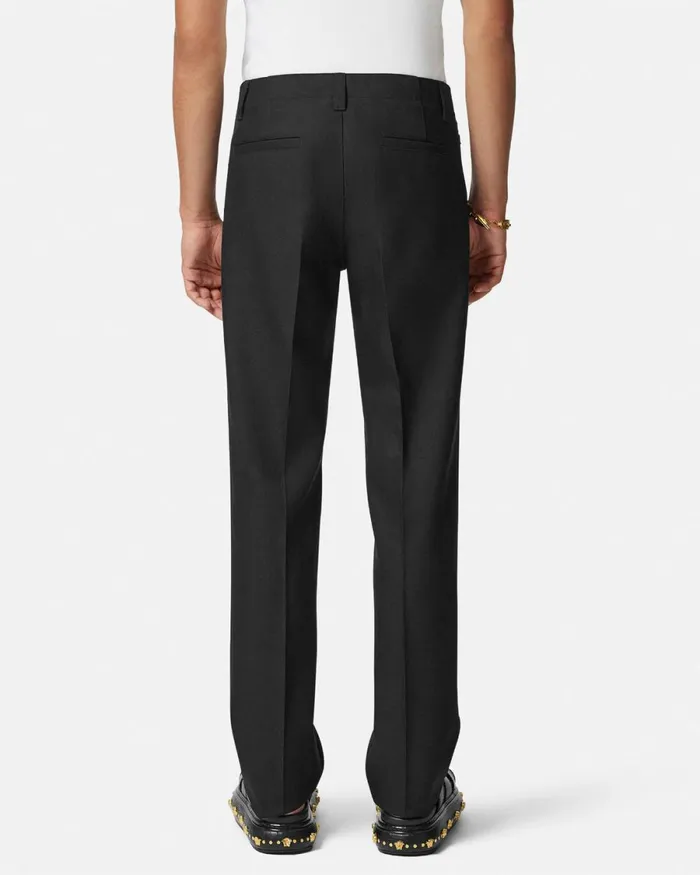 Versace Cavalry Wool Formal Pants Black Men Pants and Shorts