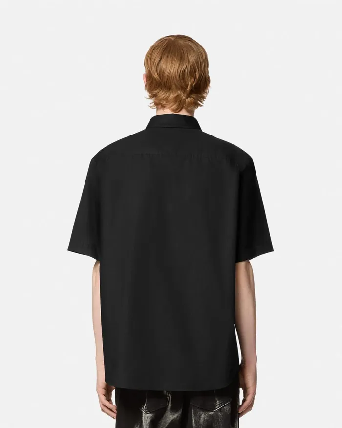 Versace Chain VEmblem RegularFit Shirt Blackprint Men Jeans Couture