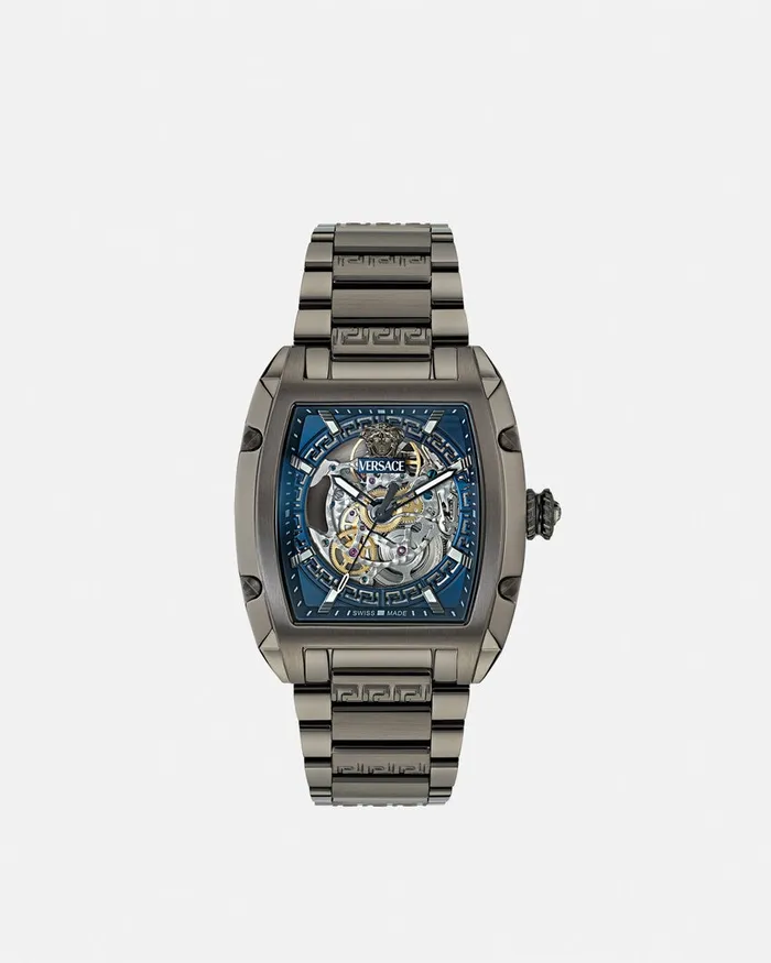 Versace Dominus Skeleton Watch Black Men Watches