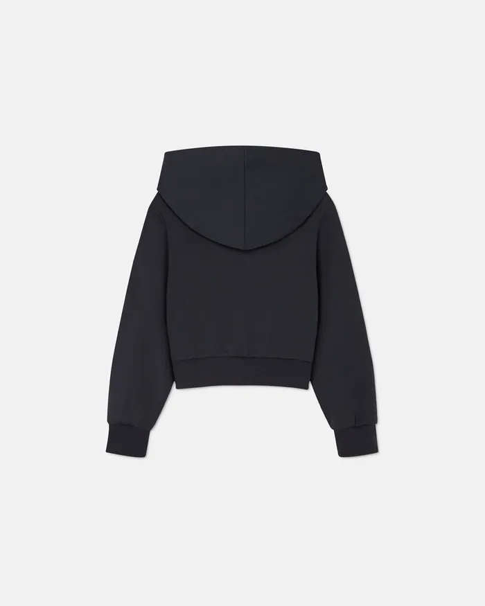 Versace Falling Flowers Logo Hoodie Blue Kids Knitwear and Sweatshirts