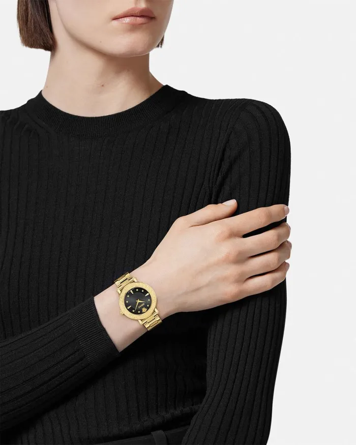 Versace Greca Sphere Watch Gold Women Watches