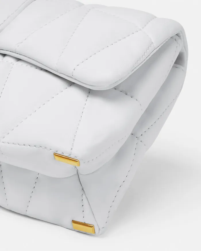 Versace Kleio Quilted Mini Bag White Women Mini Bags and Clutches