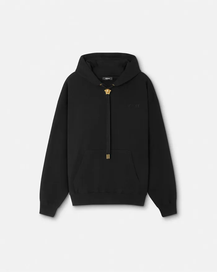 Versace La Medusa Hoodie Black Men Sweatshirts