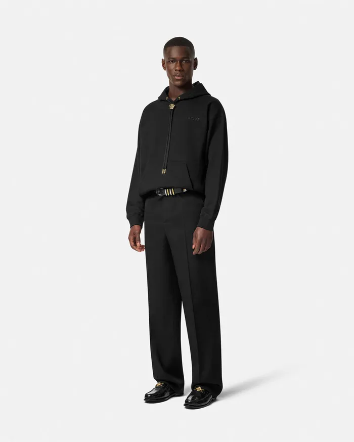 Versace La Medusa Hoodie Black Men Sweatshirts