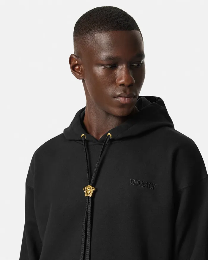 Versace La Medusa Hoodie Black Men Sweatshirts