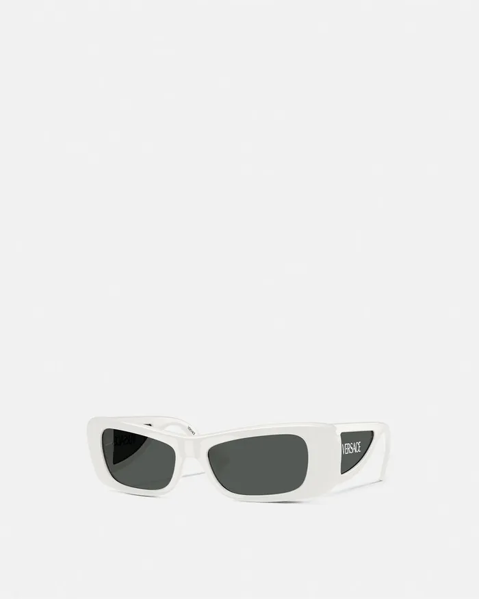Versace Lens Logo Sunglasses White Women Sunglasses