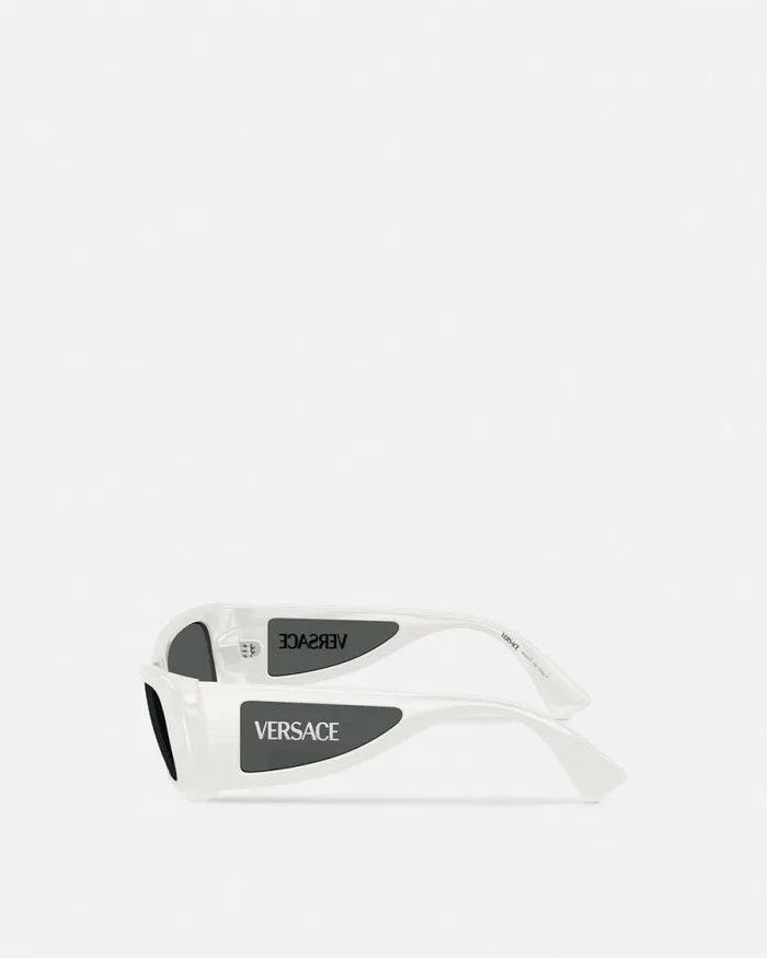 Versace Lens Logo Sunglasses White Women Sunglasses