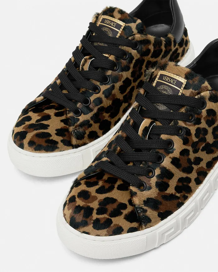 Versace Leopard Greca Sneakers Animalier Women Sneakers