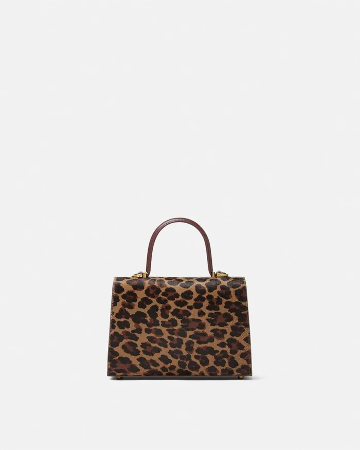 Versace Leopard Medusa 03995 Small Handbag Animalier Women Top Handle