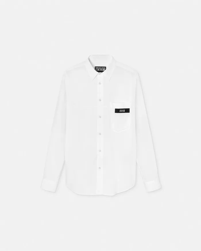 Versace Logo Shirt Whiteprint Men Jeans Couture