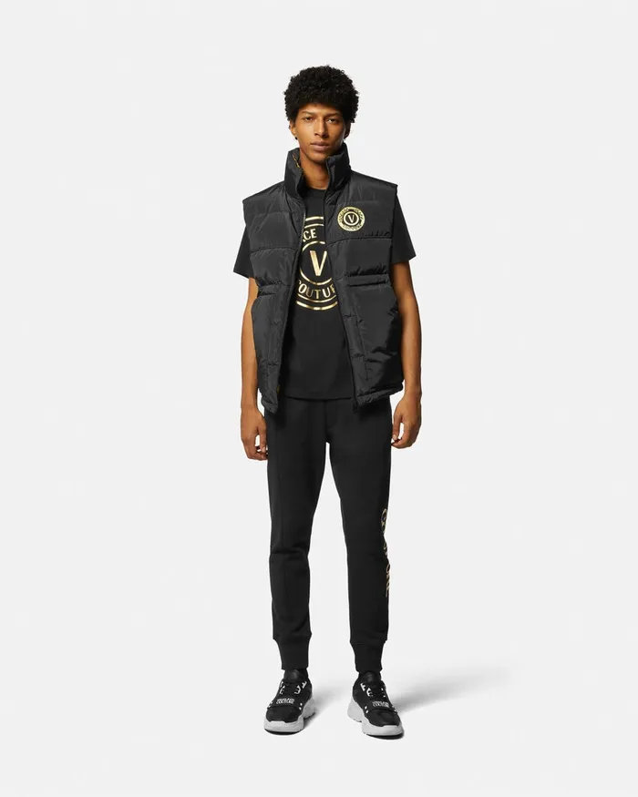 Versace Logo Sweatpants Blackgold Men Jeans Couture