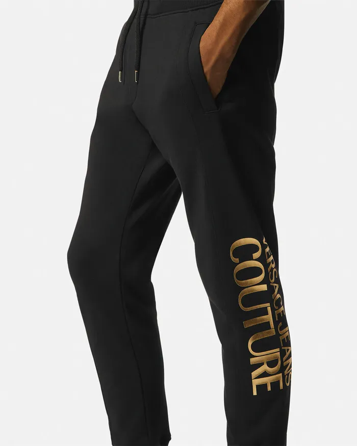 Versace Logo Sweatpants Blackgold Men Jeans Couture
