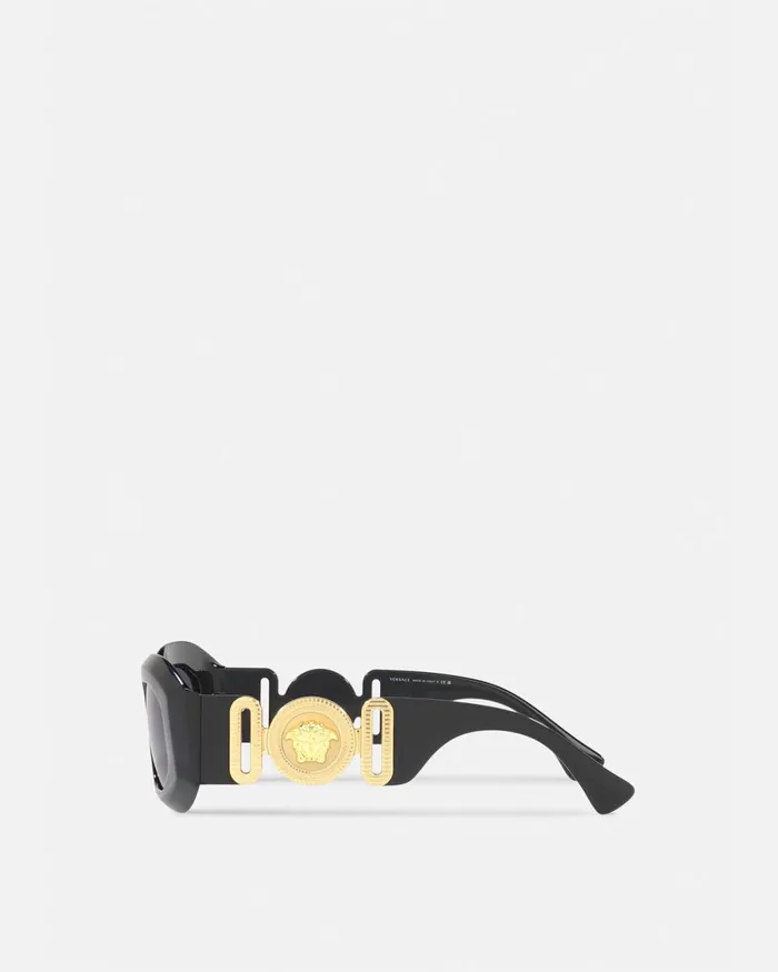Versace Maxi Medusa Biggie Sunglasses Blackgold MenWomen Sunglasses