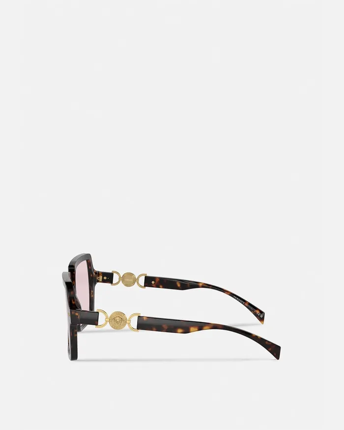 Versace Medusa 03995 Butterfly Sunglasses Havana Women Sunglasses