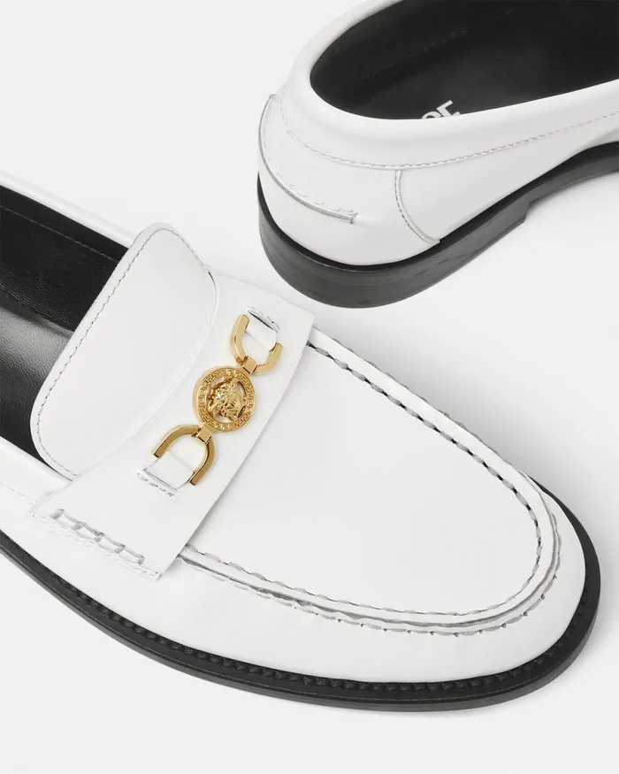 Versace Medusa 03995 Loafers White Women Loafers and Flats