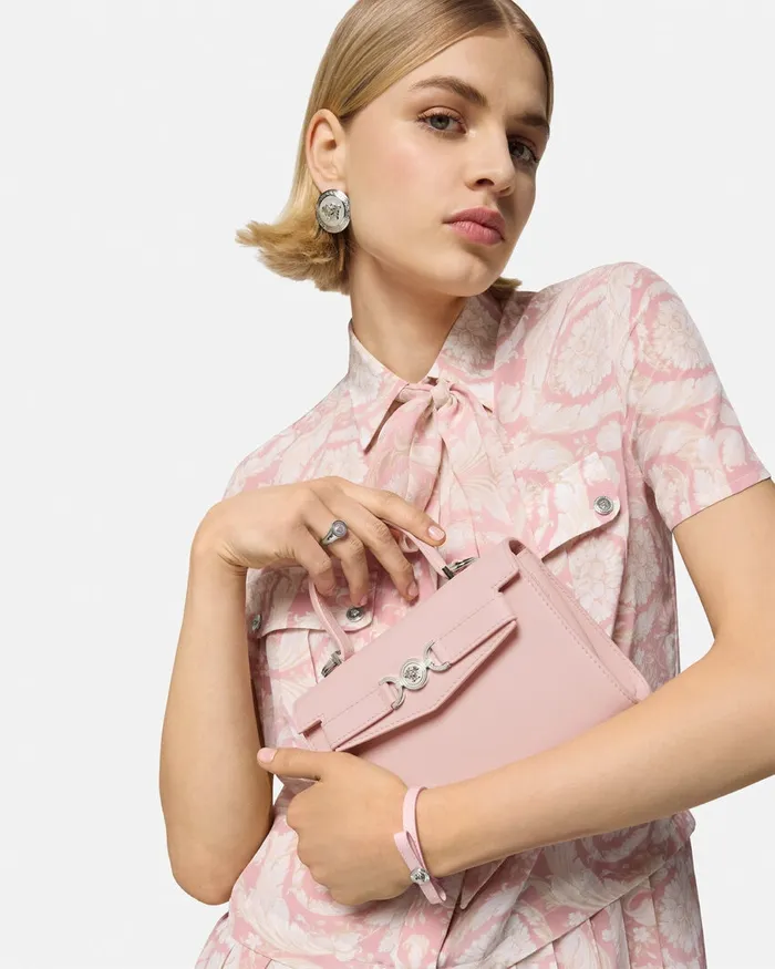 Versace Medusa 03995 Small Handbag Light Pink Women Top Handle