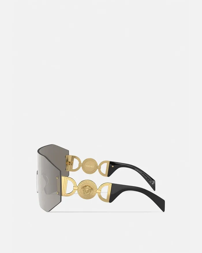 Versace Medusa Biggie Mask Sunglasses Havana Women Sunglasses