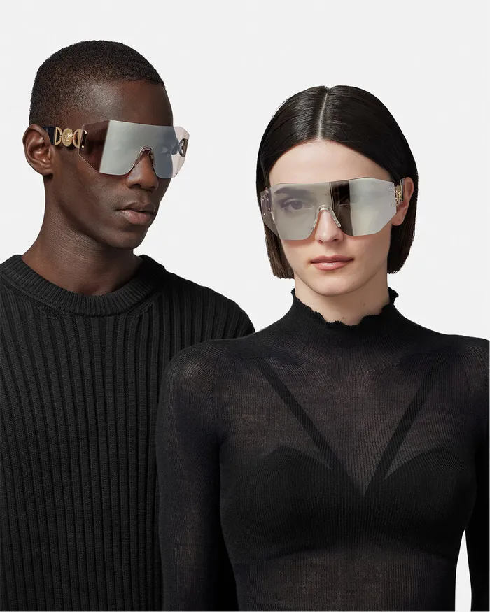 Versace Medusa Biggie Mask Sunglasses Havana Women Sunglasses