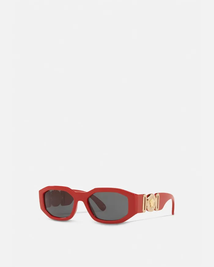 Versace Medusa Biggie Sunglasses Red WomenMen Sunglasses