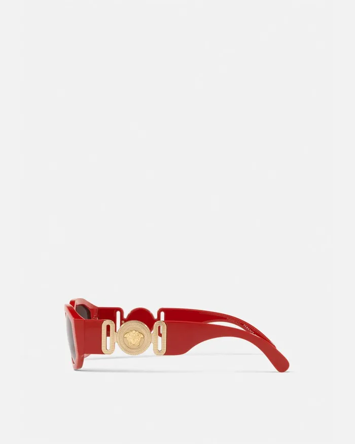 Versace Medusa Biggie Sunglasses Red WomenMen Sunglasses