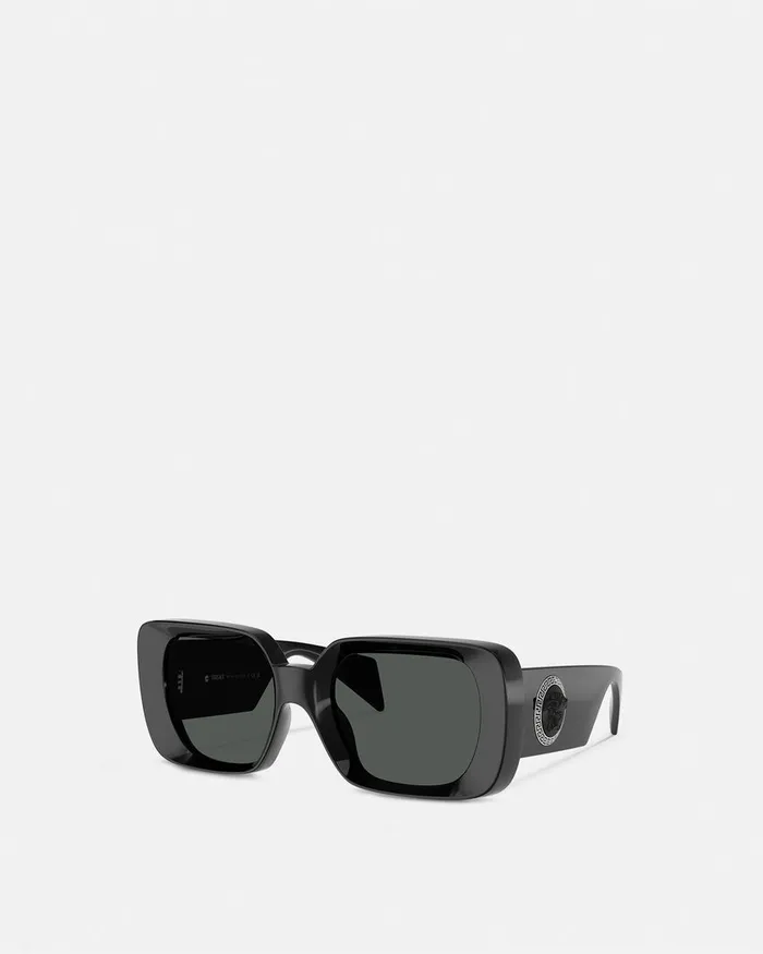 Versace Medusa Medallion Sunglasses Blackgold WomenMen Sunglasses