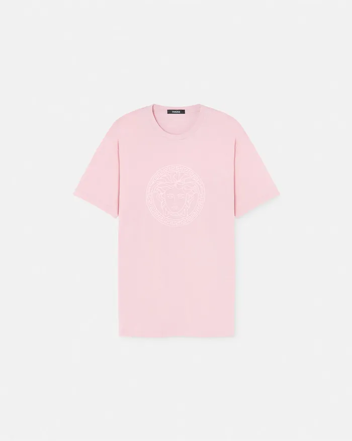 Versace Medusa Oversized TShirt Light Pink Women TShirts and Sweatshirts