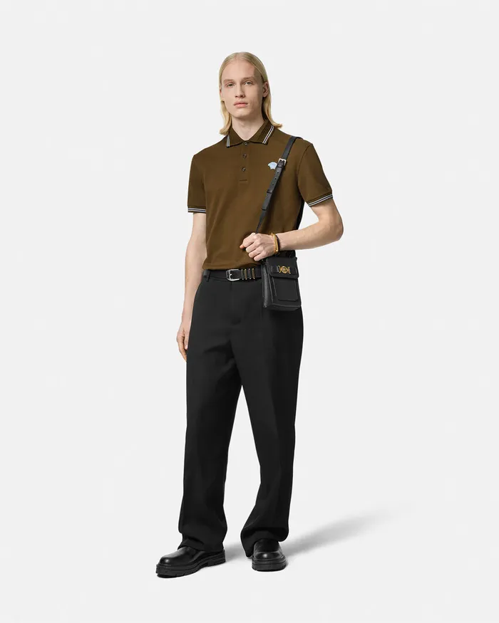 Versace Medusa Polo Shirt Green Men TShirts and Polos